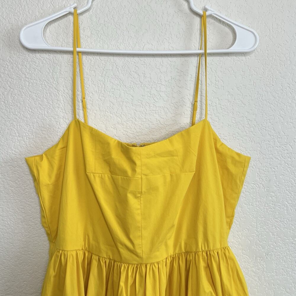 J.Crew Womens A-line Stretch Cotton Poplin Midi Dress Yellow Size 10 New - Picture 4 of 8